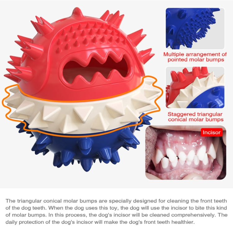 Pet Puppy Teething Stick Vocal Dog Toy Leaking Food Ball Pet Supplies, Yellow Blue, Yellow, Red-blue