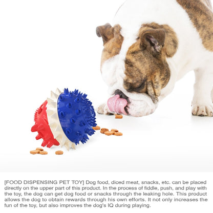 Pet Puppy Teething Stick Vocal Dog Toy Leaking Food Ball Pet Supplies, Yellow Blue, Yellow, Red-blue