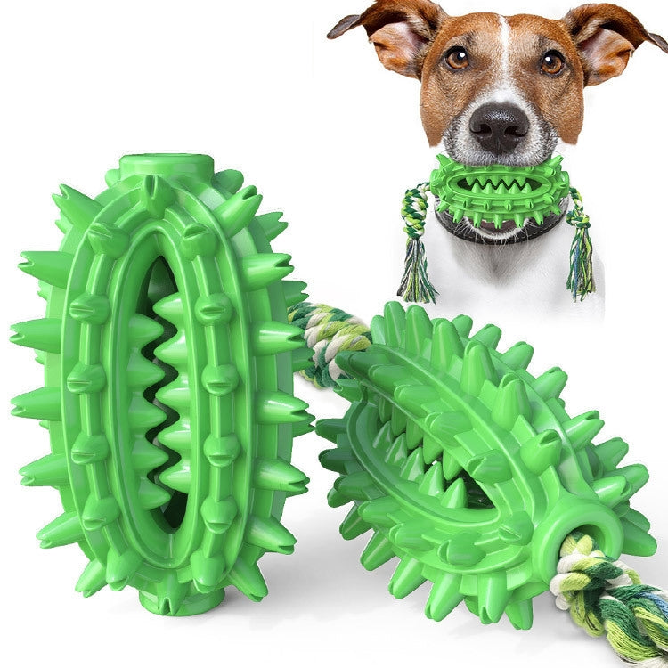 Dog Toy With Rope Prickly Pear Molar Stick Dog Toothbrush, Lake Blue, Green, Yellow
