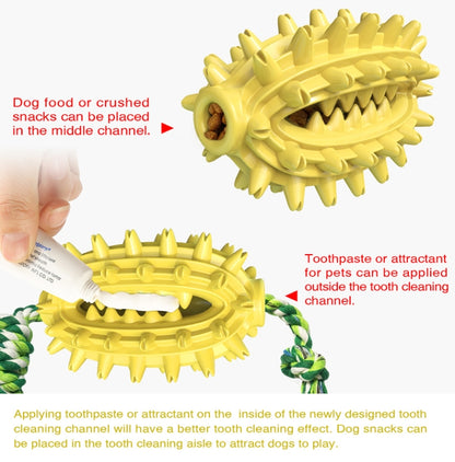 Dog Toy With Rope Prickly Pear Molar Stick Dog Toothbrush, Lake Blue, Green, Yellow