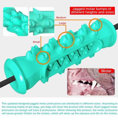 Dog Toy Double Suction Cup Pull Rope Molar Teeth Bite-Resistant Tooth Cleaning Stick Pet Supplies, Lake Blue, Green
