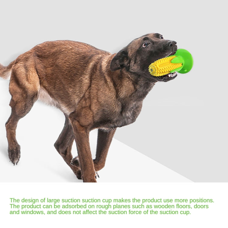 Pet Supplies Suction Cup Corn Sounding Dog Toy Molar Stick Chewing Dog Toothbrush
