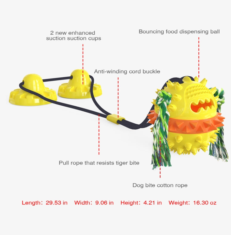 Pet Supplies Powerful Suckers Dog Toys Molar Teeth Biting Balls Dog Biting Cotton Rope Toys, Bright Yellow, Lake Blue, Red Blue