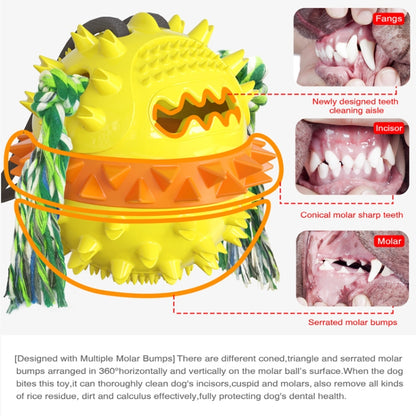 Pet Supplies Powerful Suckers Dog Toys Molar Teeth Biting Balls Dog Biting Cotton Rope Toys, Bright Yellow, Lake Blue, Red Blue