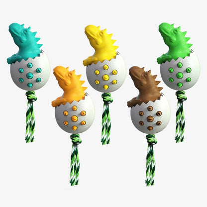 Dinosaur Egg Dog Molar Stick Resistant To Biting Dog Toothbrush Pet Supplies, Brown, Lake Blue, Orange, Green, Yellow