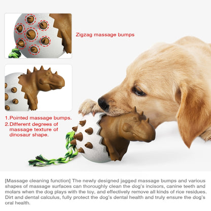 Dinosaur Egg Dog Molar Stick Resistant To Biting Dog Toothbrush Pet Supplies, Brown, Lake Blue, Orange, Green, Yellow