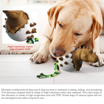 Dinosaur Egg Dog Molar Stick Resistant To Biting Dog Toothbrush Pet Supplies, Brown, Lake Blue, Orange, Green, Yellow