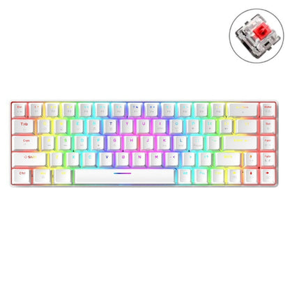 T8 68 Keys Mechanical Gaming Keyboard RGB Backlit Wired Keyboard, Cable Length:1.6m, Black Green Shaft, Black Tea Shaft, White Green Shaft, White RGB Red Shaft, Blue Green Shaft, Pink Green Shaft