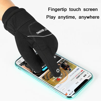WEST BIKING YP0211221 Winter Warm Fleece Riding Gloves Non-Slip Waterproof Touch Screen Gloves, M, L, XL
