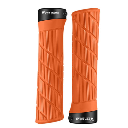 WEST BIKING Bicycle Anti-Skid And Shock-Absorbing Comfortable Grip Cover, Black, Grass Green, Yellow, Blue, Rose Red, Red, Orange, Purple, Ink