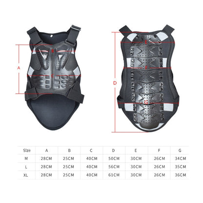 GHOST RACING GR-HJY08 Motorcycle Adult Protective Gear Anti-Fall Riding Clothes Hard Shell Protective Vest Suit, L, XL