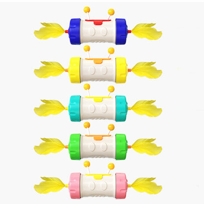 Funny Cat Stick Cat Toy Tumbler Cat Feather Fighting Cat Ball, Red Blue, Pink, Lake Blue, Green, Yellow