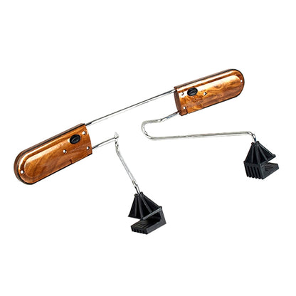 Automobile Stainless Steel Retractable Drying Rack Suit Hanger, Black, Peach Wood Grain