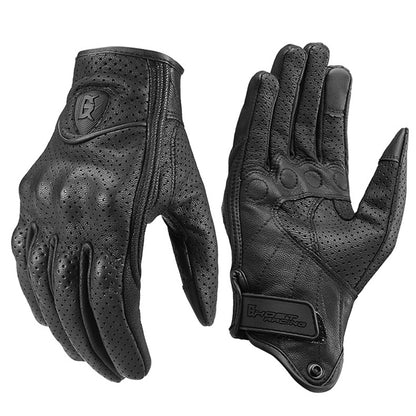 GHOST RACING GR-ST06 Breathable Touch Screen Motorcycle Riding Leather Gloves Anti-Fall Locomotive Gloves, M, L, XL