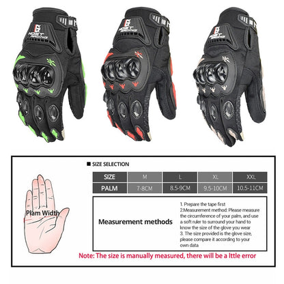GHOST RACING GR-ST04 Motorcycle Gloves Anti-Fall Full Finger Riding Touch Gloves, L, XXL, M, XL