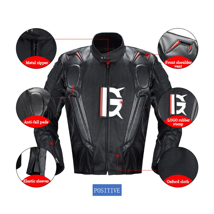 GHOST RACING GR-Y09 Motorcycle Four Seasons Racing Suit Locomotive Riding Anti-Fall Rally Suit, M, L, XL, XXL