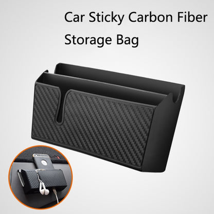 DM-020 Car Sticky Carbon Fiber Storage Bag Car Mobile Phone Storage Box Small, Small, Large