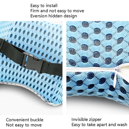 Car Supplies Lumbar Support Memory Foam Car Backrest Lumbar Cushion Seat Cushion Lumbar Pillow, 4D Grid Blue, 4D Grid Light Gray, 4D Grid Dark Gray, 4D Grid Black, Blue+Light Gray, Green+Light Gray, Crystal Velvet Dark Gray, Comfortable Pink