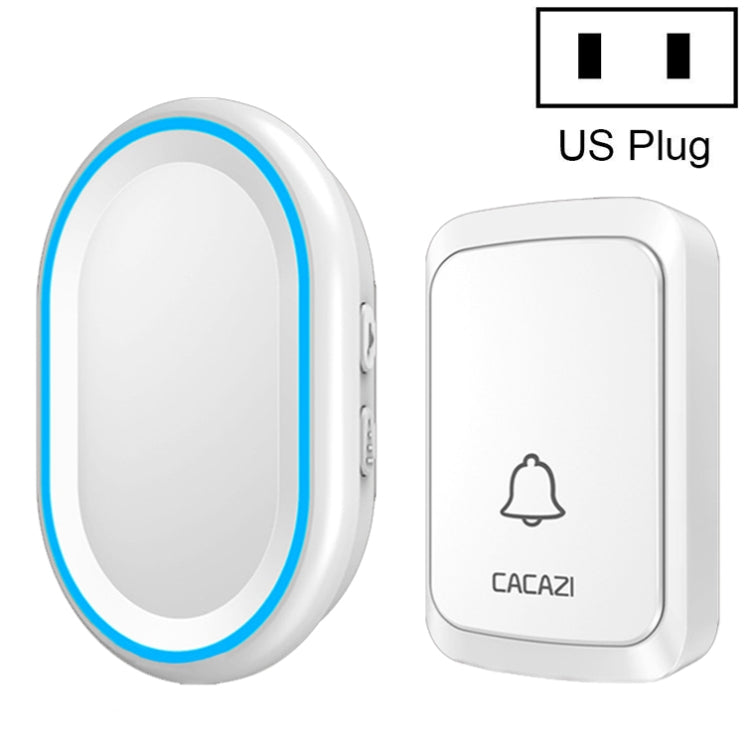 CACAZI A80 1 For 1 Wireless Music Doorbell without Battery, US Plug, EU Plug