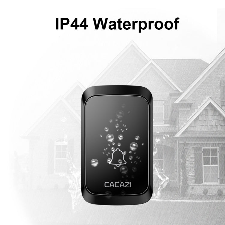 CACAZI A80 1 For 1 Wireless Music Doorbell without Battery, US Plug, EU Plug