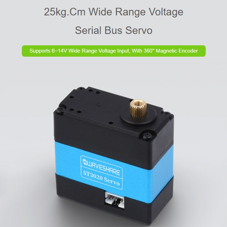 Waveshare 24703 25kg.cm Wide Range Voltage ST3020 Serial Bus Aervo, 24703