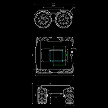 Waveshare WAVE ROVER Flexible Expandable 4WD Mobile Robot Chassis, Onboard ESP32 Module, US Plug, EU Plug, UK Plug