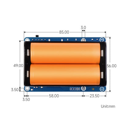 Waveshare 25567 For Raspberry Pi UPS HAT (D), Pogo Pins Connector , Without Battery