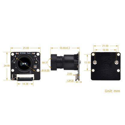 Waveshare 25553 SC3336 3MP 1/2.8-Inch F2.0 Camera Module (B), 25553
