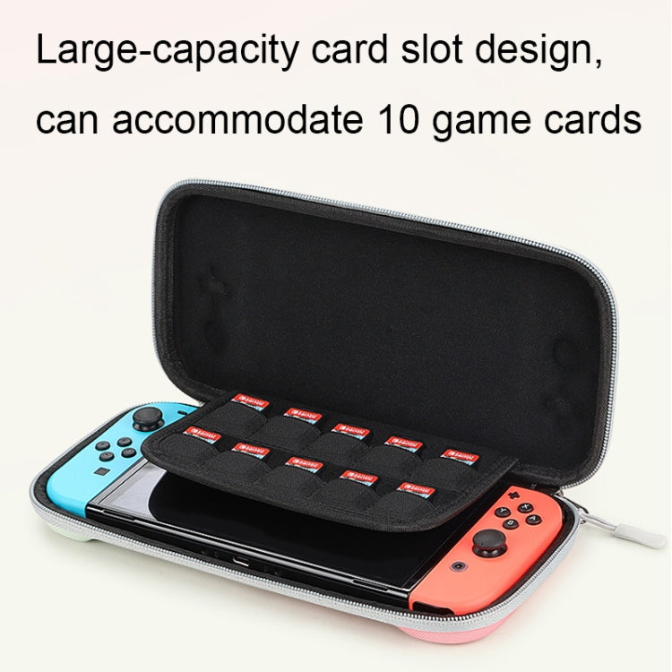 YK01 EVA Hard Shell Game Console Storage Bag with Card Slot For Nintendo Switch, Green