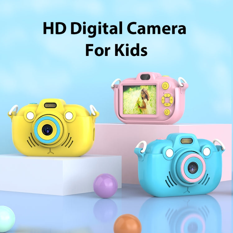 DC502 2.4-Inch 16X Zoom 2.7K Video Recording Children Digital Camera, Pink No Card, Blue No Card, Pink + 32G, Blue + 32G