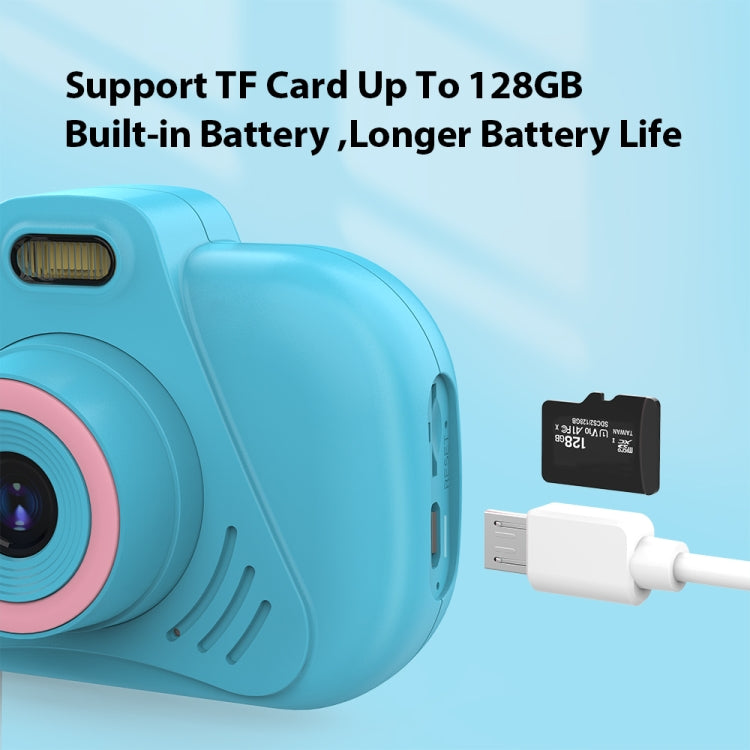 DC502 2.4-Inch 16X Zoom 2.7K Video Recording Children Digital Camera, Pink No Card, Blue No Card, Pink + 32G, Blue + 32G