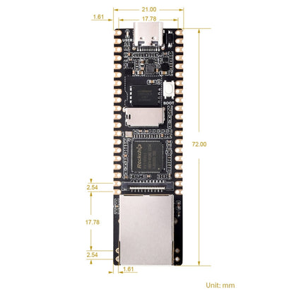 Waveshare LuckFox Pico Plus RV1103 Linux Micro Development Board, With Ethernet Port, with Header, without Header