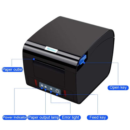 Xprinter XP-D230H 80mm Thermal Self-adhesive Express List Printer with Sound and Light Alarm, USB, LAN Port