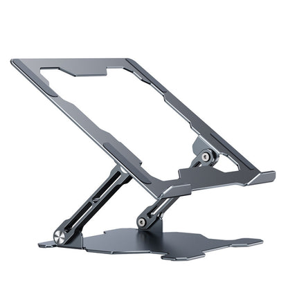 Integrated Foldable Laptop Stand Hollow Heat-Dissipating Flat Desktop Stand, Deep Space Gray, Moon Silver