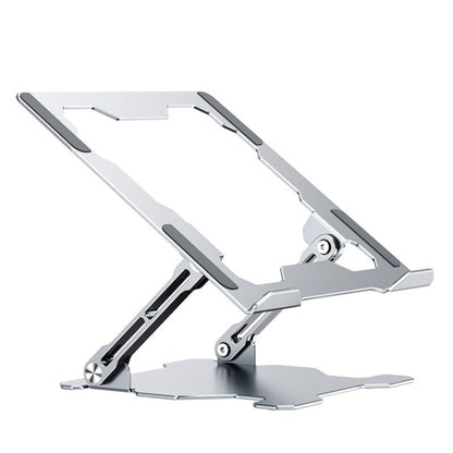 Integrated Foldable Laptop Stand Hollow Heat-Dissipating Flat Desktop Stand, Deep Space Gray, Moon Silver