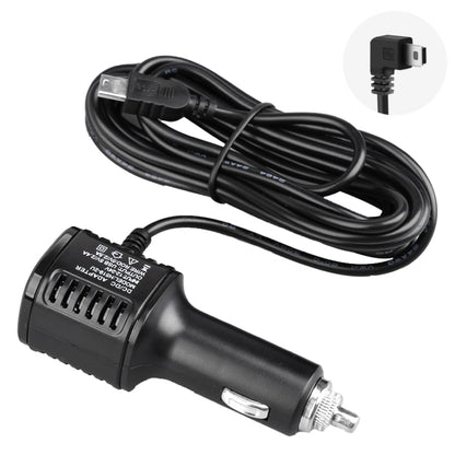 H519 Car Charger Driving Recorder Power Cord Dual USB With Display Charging Line, Specification:, Mini Straight, Mini Right Elbow
