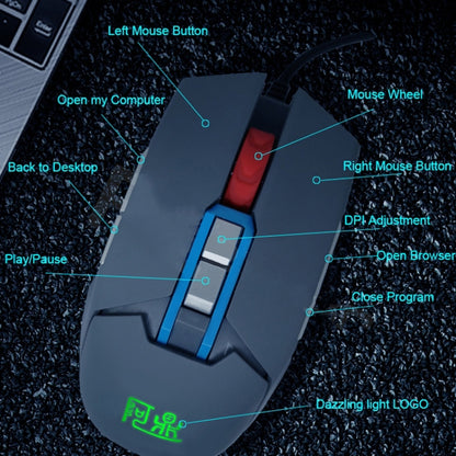 9 Keys 1600DPI Office Game USB Voice-Activated Voice Macro Programming Mouse, Cable Length: 2m, MOS9A, MOS9T