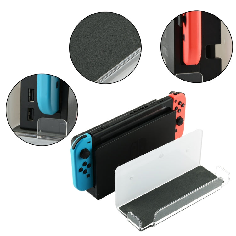 Game Console Wall Storage Bracket Game Console Accessories Storage Rack For Nintendo Switch, Acrylic Transparent, Acrylic Black