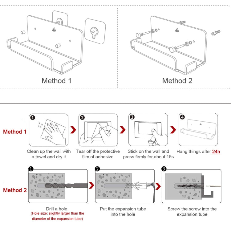 Game Console Wall Storage Bracket Game Console Accessories Storage Rack For Nintendo Switch, Acrylic Transparent, Acrylic Black