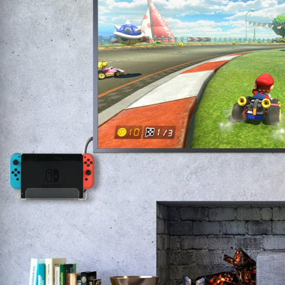 Game Console Wall Storage Bracket Game Console Accessories Storage Rack For Nintendo Switch, Acrylic Transparent, Acrylic Black