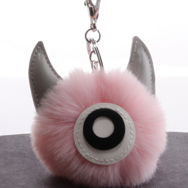 3 PCS Cartoon Croissant Hair Ball Keychain Pendant Bag Car Pendant, Wine Red, Grey, Tender Pink, Turmeric, Rose Red, Army Green, Lake Blue, Light Pink, Purple, White, Watermelon Red, Beige, Khaki, Royal Blue, Yellow, Lotus Root Pink, Mint Green, Pink, ...