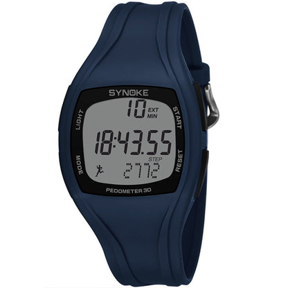 SYNOKE 9105 Multifunctional Sports Time Record Waterproof Pedometer Electronic Watch, Army Green, Gray, Navy Blue, Black, White