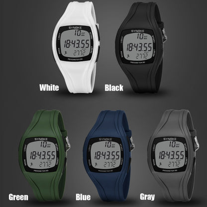 SYNOKE 9105 Multifunctional Sports Time Record Waterproof Pedometer Electronic Watch, Army Green, Gray, Navy Blue, Black, White