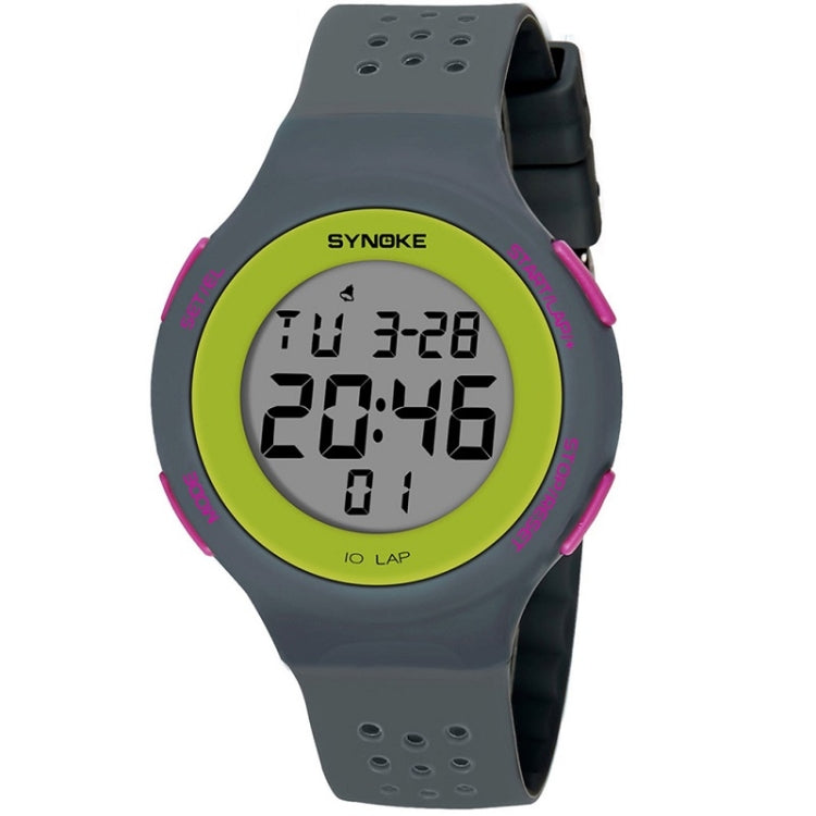 SYNOKE 67866 Swimming Waterproof Porous Breathable Silicone Strap Sports  LED Electronic Watch, Black Green, Gray, Sapphire, Black, Yellow