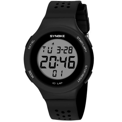 SYNOKE 67866 Swimming Waterproof Porous Breathable Silicone Strap Sports  LED Electronic Watch, Black Green, Gray, Sapphire, Black, Yellow