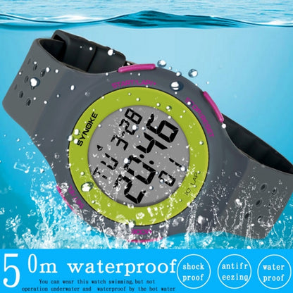 SYNOKE 67866 Swimming Waterproof Porous Breathable Silicone Strap Sports  LED Electronic Watch, Black Green, Gray, Sapphire, Black, Yellow
