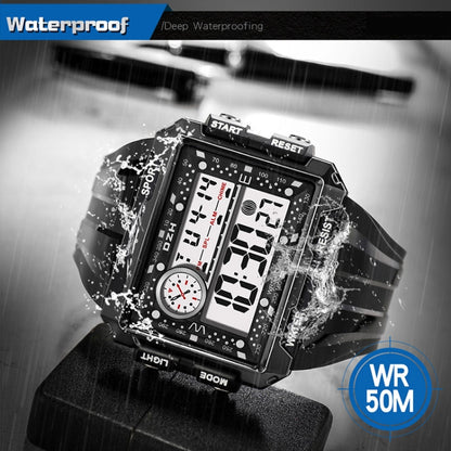 SYNOKE 6861 Outdoor Luminous Waterproof Multi-Function Square Large Screen Display Sports Electronic Watch, TBD0601628701E, TBD0601628701B, TBD0601628701C, TBD0601628701D, TBD0601628701A