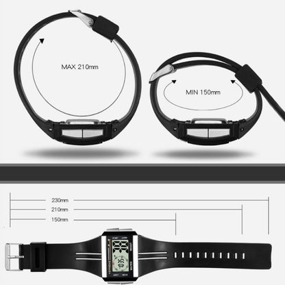 SYNOKE 9222 Men Large Screen Square Multi-Function Waterproof Luminous Electronic Watch, Red, Blue, Black
