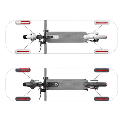 1 Set Electric Scooter Wheel Four-way Side Decorative Cover With Reflective Strips For Xiaomi Mijia 1S Pro, Black, White