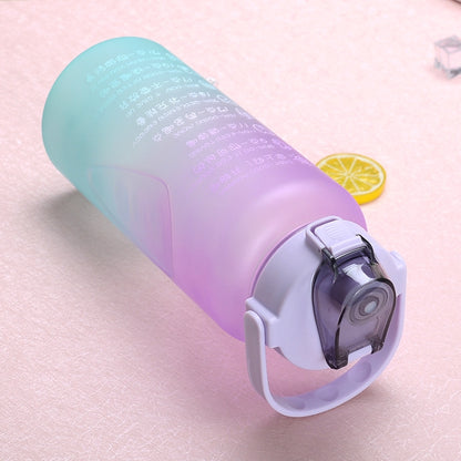 Large-Capacity Sports Water Cup Outdoor Drop-Proof Portable Straw Water Bottle, 2L